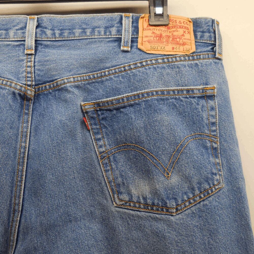 Vintage Levis 501XX Y2K Mens 41x29 Straight Leg Button Fly Original Fit Faded